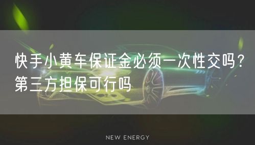 快手小黄车保证金必须一次性交吗?第三方担保可行吗