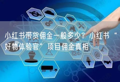 小红书带货佣金一般多少?小红书“好物体验官”项目佣金真相