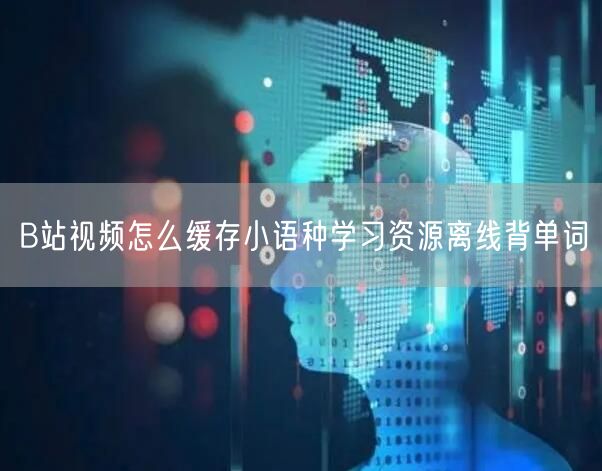 B站视频怎么缓存小语种学习资源离线背单词