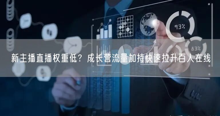 新主播直播权重低?成长营流量加持快速拉升百人在线