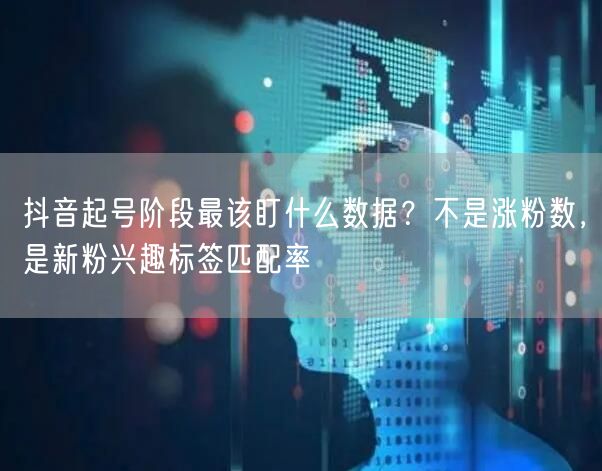 抖音起号阶段最该盯什么数据?不是涨粉数,是新粉兴趣标签匹配率