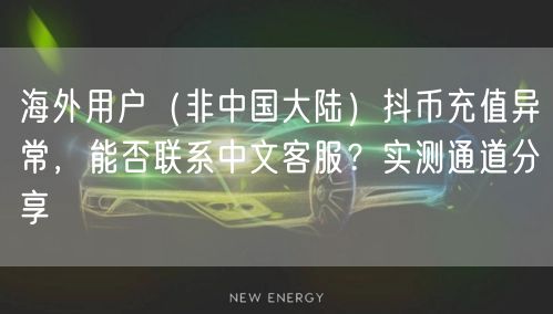 海外用户(非中国大陆)抖币充值异常,能否联系中文客服?实测通道分享