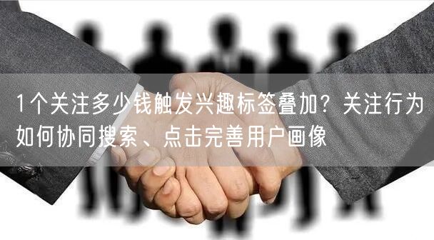 1个关注多少钱触发兴趣标签叠加?关注行为如何协同搜索、点击完善用户画像
